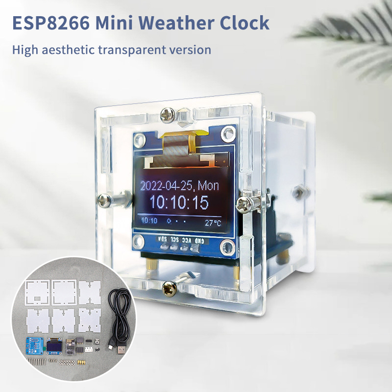 ESP8266 Mini Weather Clock Kit - Diy Electronics Gadgets avis et prix