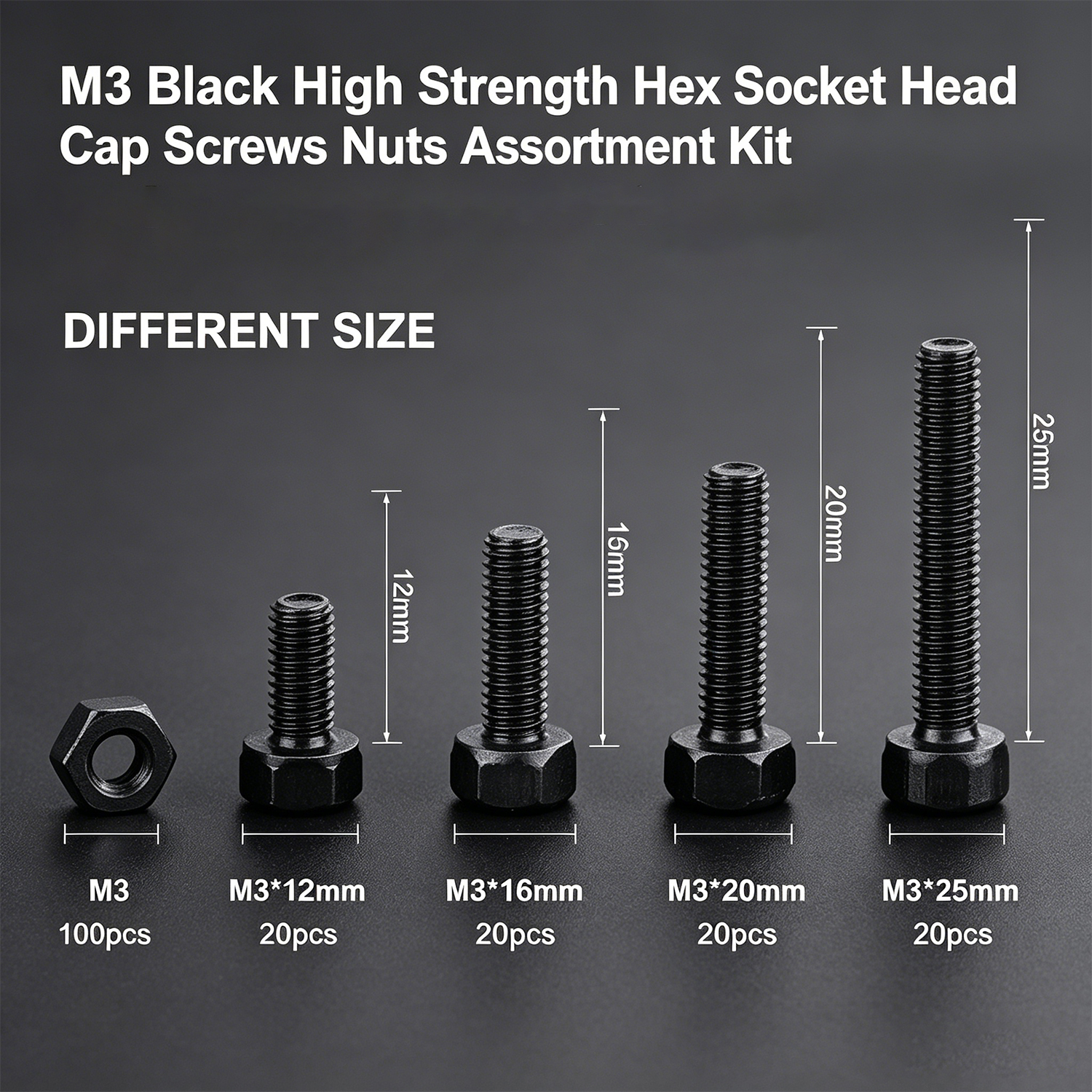 M3 Black Hex Socket Head Cap S - Diy Electronics Gadgets avis et prix