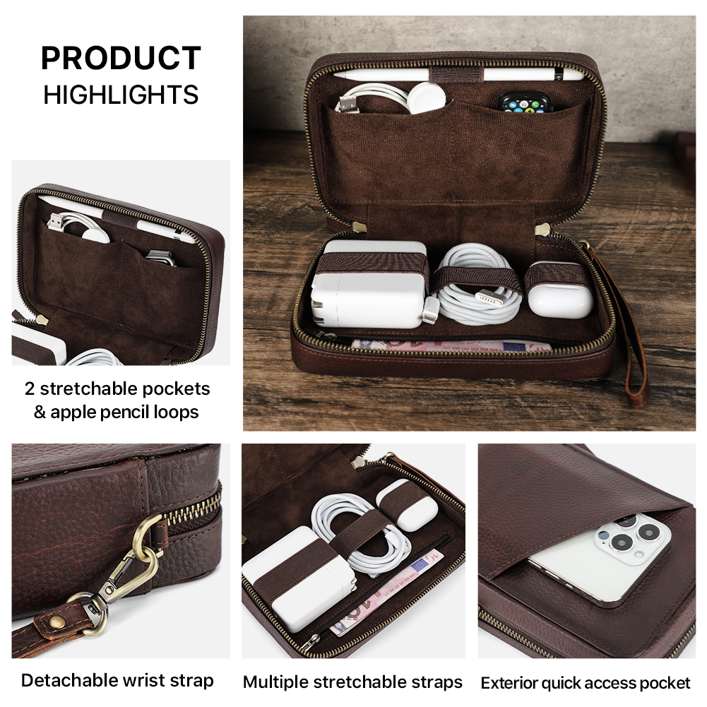 Genuine Leather Portable USB D - Electronics And Gadgets With I avis et prix