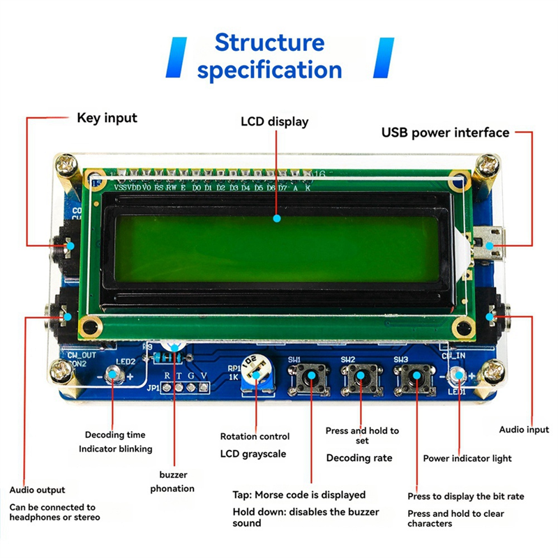 ELECT-CW Morse Code Decoder Bu - Election Electronics & Gadgets Store Woocommerce Theme avis et prix
