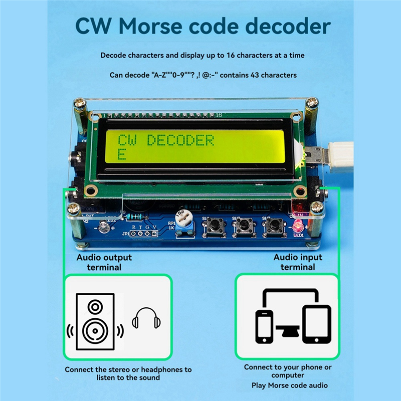 ELECT-CW Morse Code Decoder Bu - Election Electronics & Gadgets Store Woocommerce Theme avis et prix