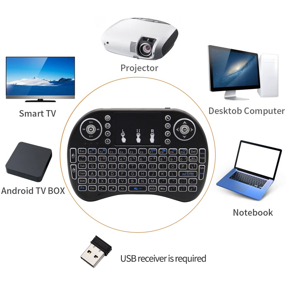 Backlit English Russian French - Wireless Keyboard Mini avis et prix