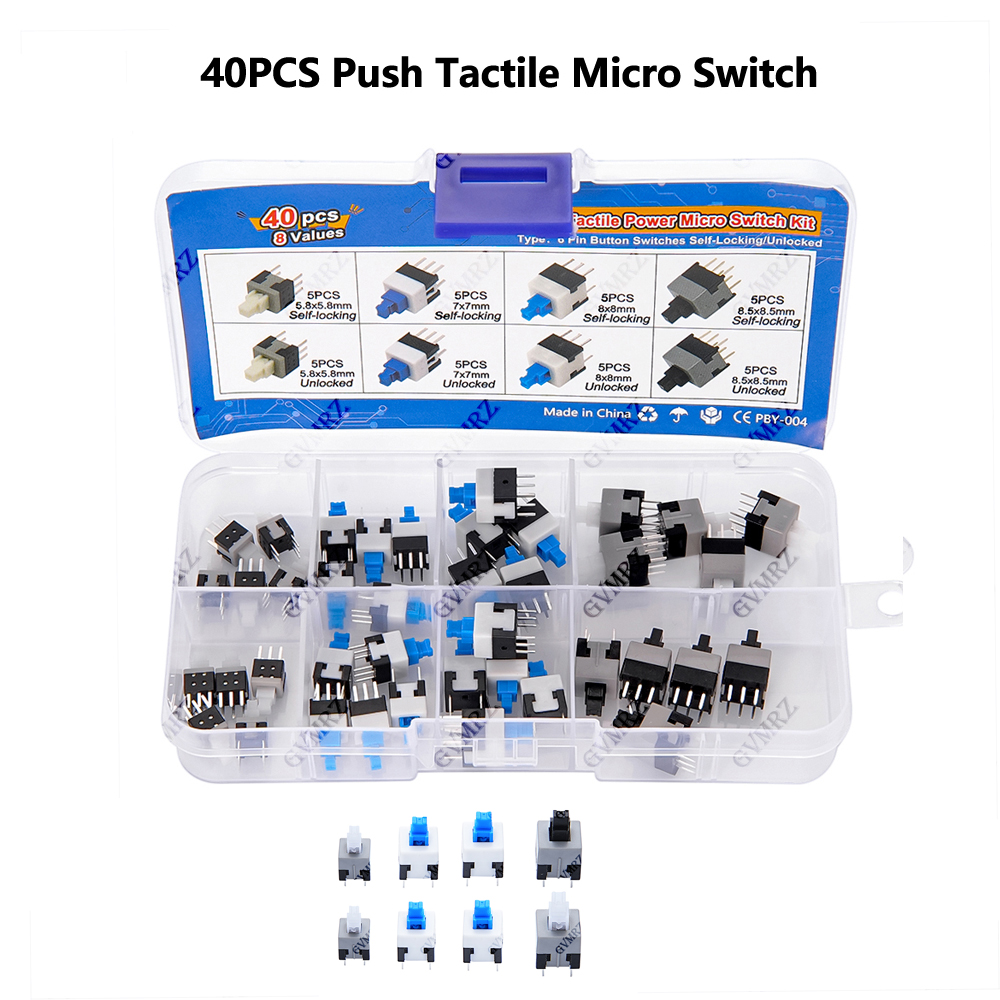 40PCS 8Values Push Tactile Mic - Diy Electronics Gadgets avis et prix