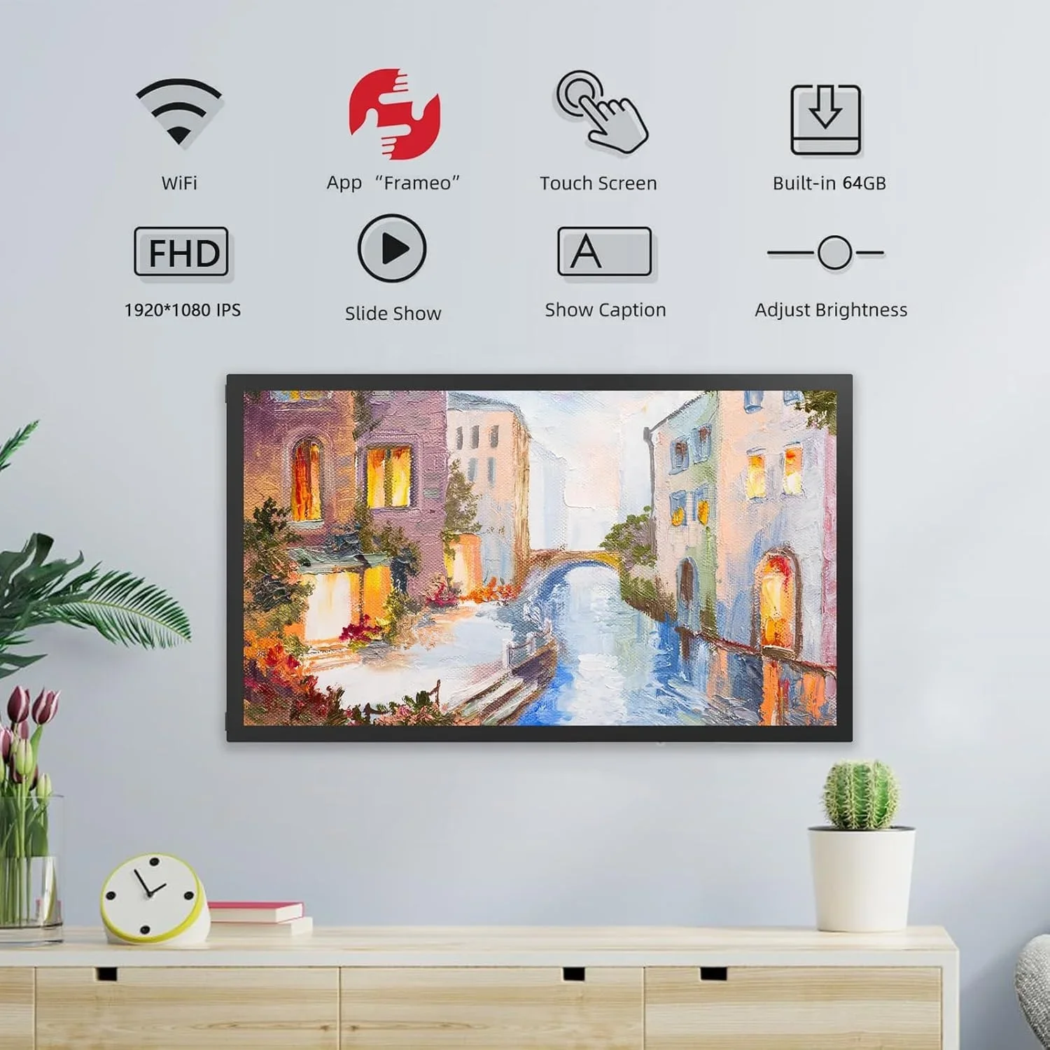 Large stock 21.5 inch FRAMEO N - Digital Photo Frame Wifi avis et prix