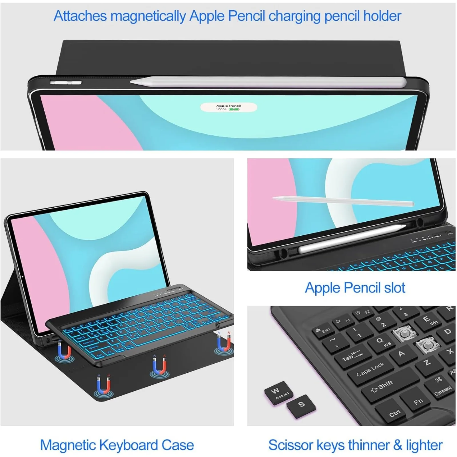 Keyboard Case & Mouse for iPad - Wireless Keyboard Mini avis et prix